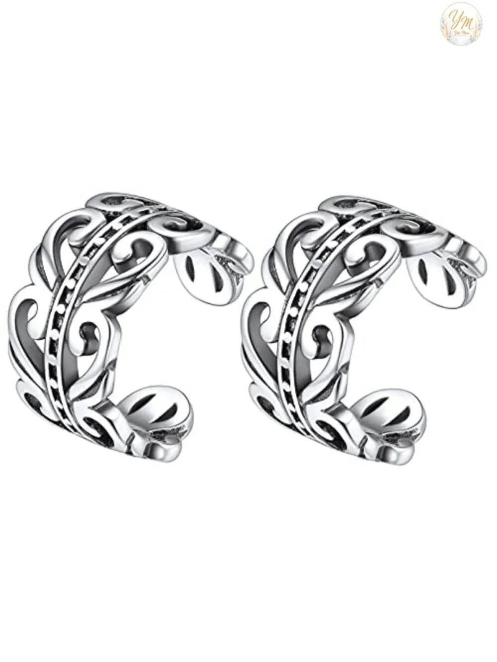 925 Sterling Silver Ear Cuffs Non-Piercing Cartilage Earrings Conch Cuff